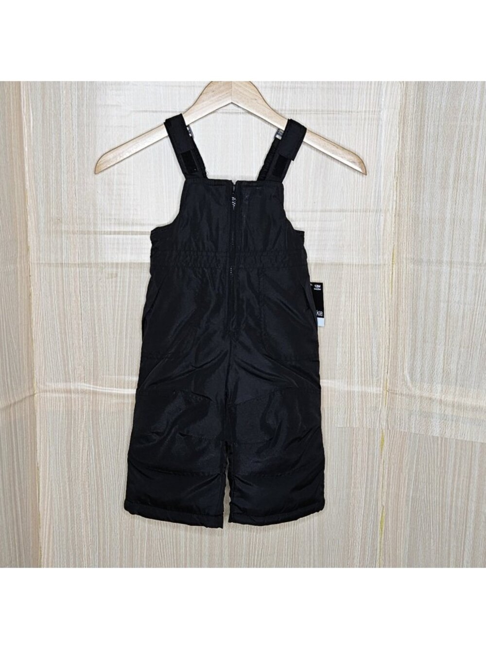 Okie Dokie New Toddler Black Snow Bibs Overalls 12 Months